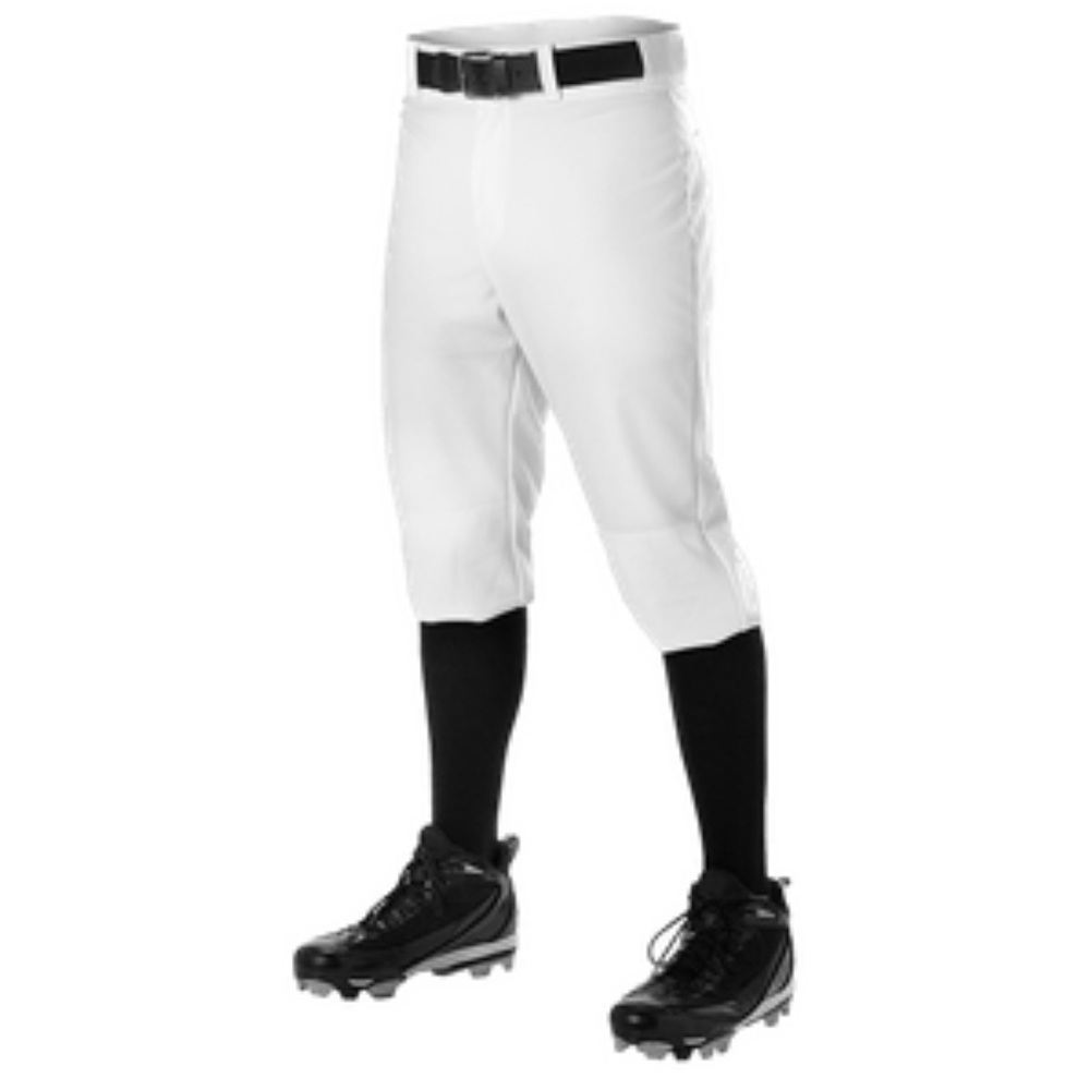Alleson Athletic NWT Adult Men's Knicker White Baseball Pants Short Pants Medium